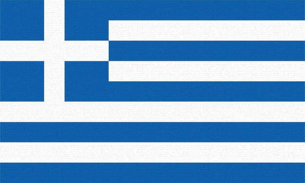 Photo flag of greece with a wavy effect due to the wind