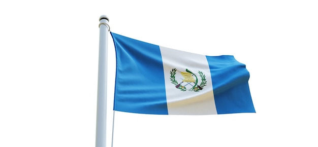 Flag of guatemala 3d Flag on a white background