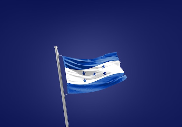 Photo flag of honduras waving with mast