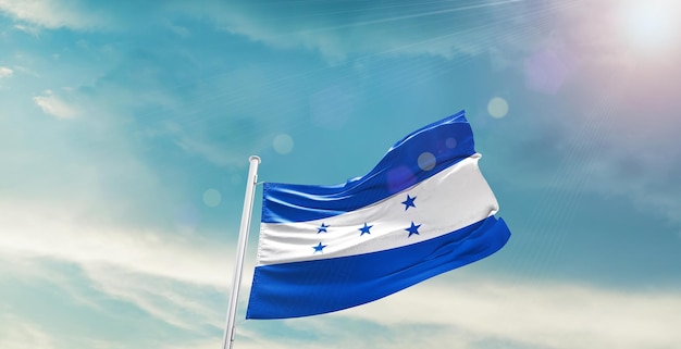 flag of Honduras waving with mast