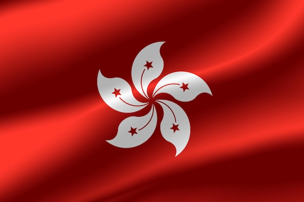 Photo flag of hong kong as the background.