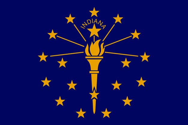 Flag Of Indiana Usa