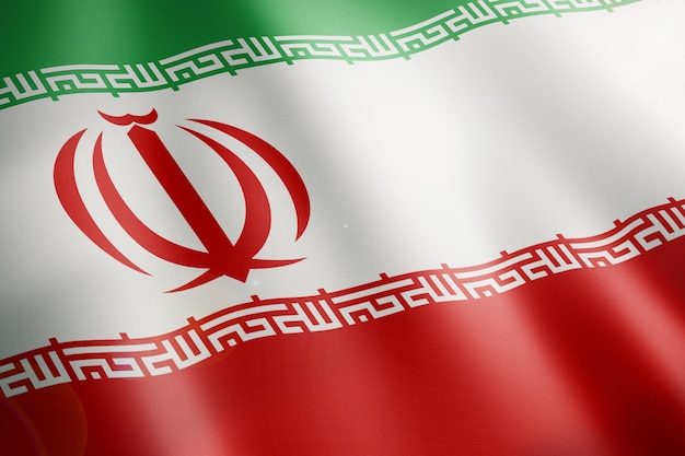 flag of iran waving in the loop