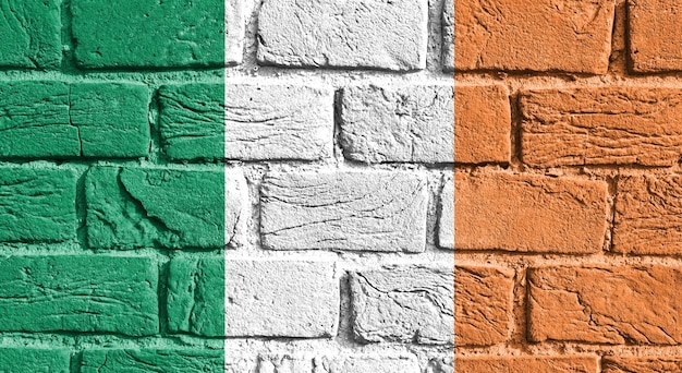 Flag of Ireland on the wall