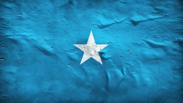 写真 旗は孤立しています風になびくソマリアの国旗のクローズアップ