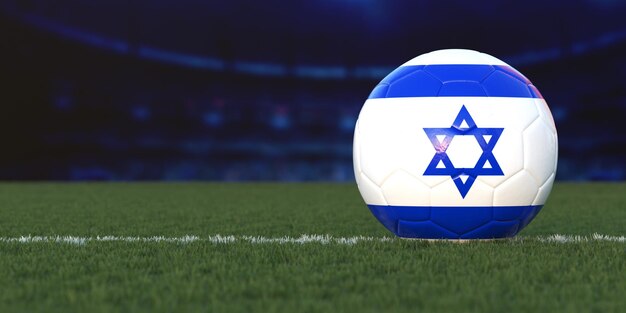 Flag of Israel On Soccer Ball