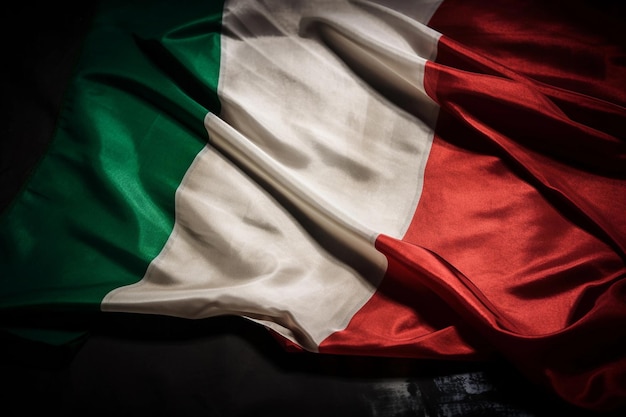 Flag of Italy silk AI Generated