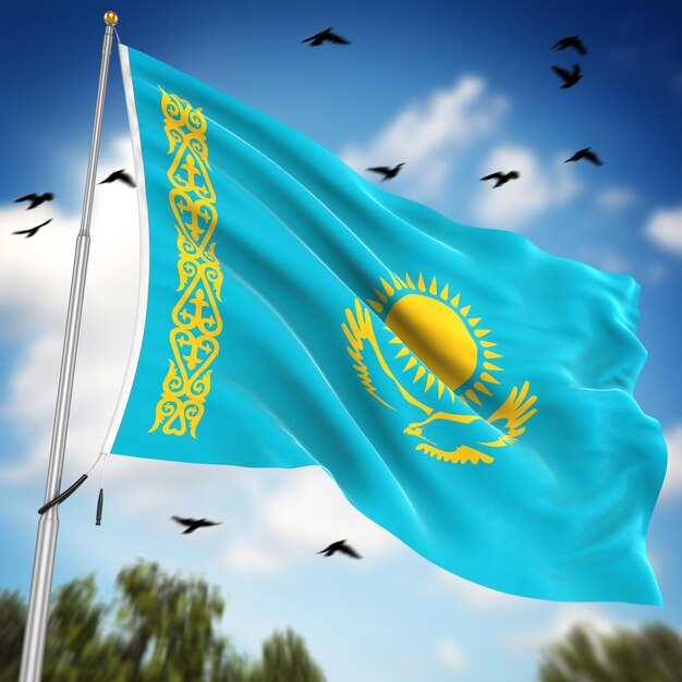 Flag of kazakhstan