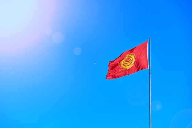 Flag of Kyrgyzstan.