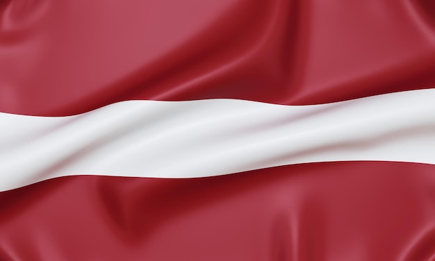 Flag of Latvia 3d rendering