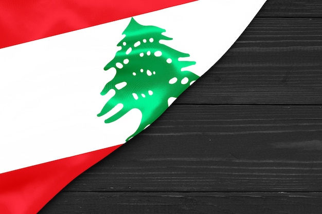 Flag of Lebanon copy space