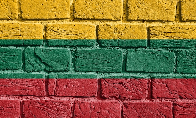 Flag of Lithuania on the wall