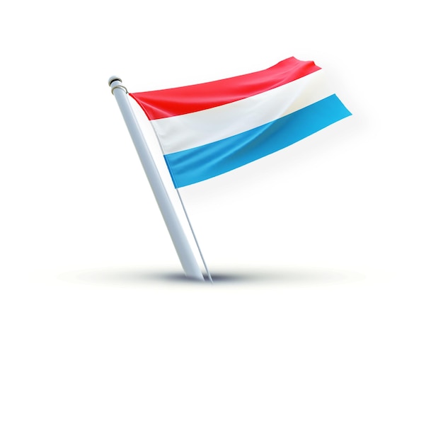 Photo a flag of luxembourg on a white backround useing for social media