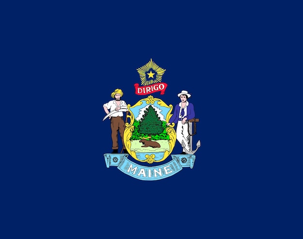 Flag of Maine USA