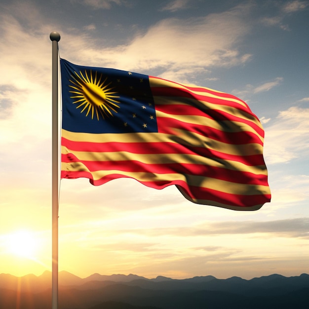 Flag of Malaysia high quality 4k ultra