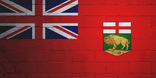 Flag of Manitoba painted on a wall