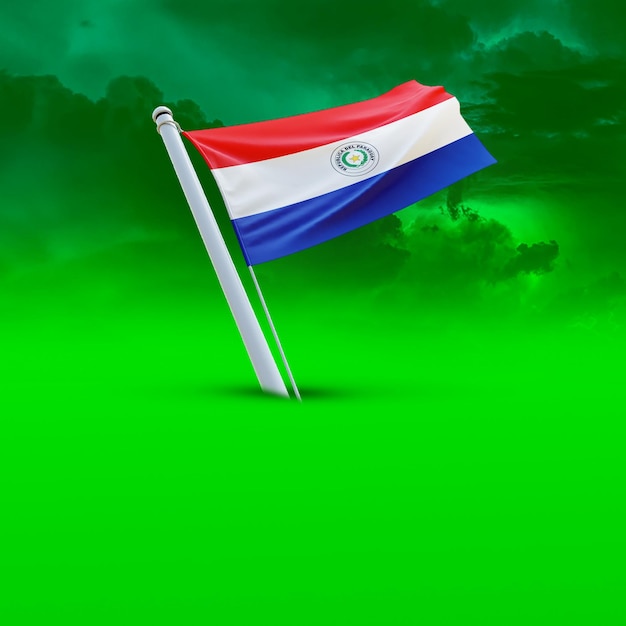 A Flag of marshall_islands on a Green cloud backround useing for social media