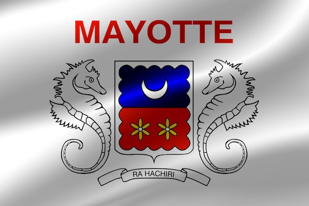 Premium Vector  Mayotte waved flag illustration vector background