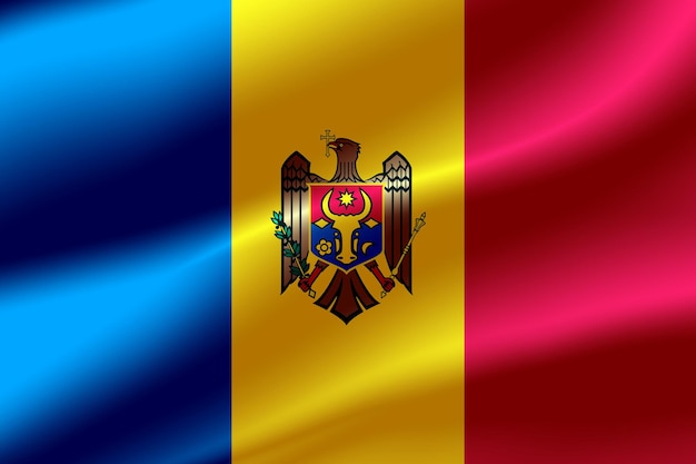 Flag of Moldova as the background