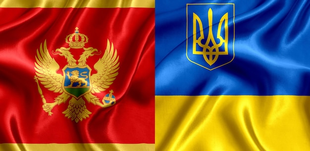 Flag of Montenegro and Ukraine