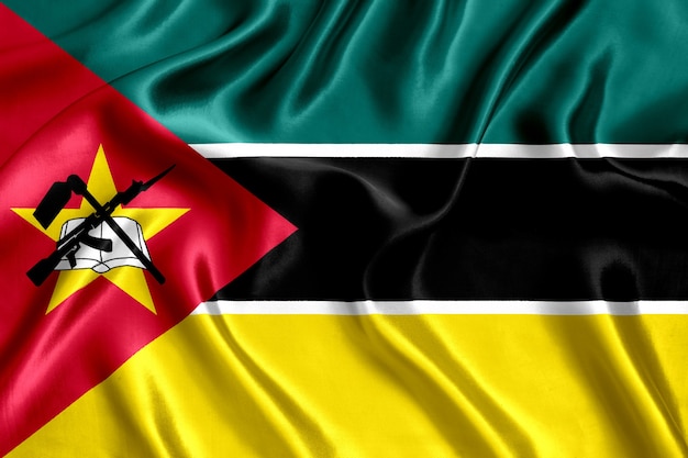 Flag of Mozambique is silk