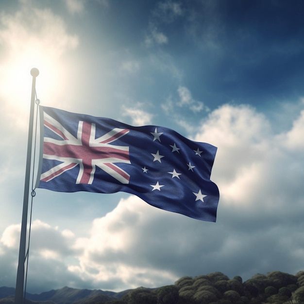 Flag of New Zealand high quality 4k ul