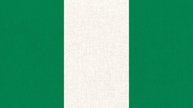 Flag of Nigeria Nigerian flag on fabric surface National symbol