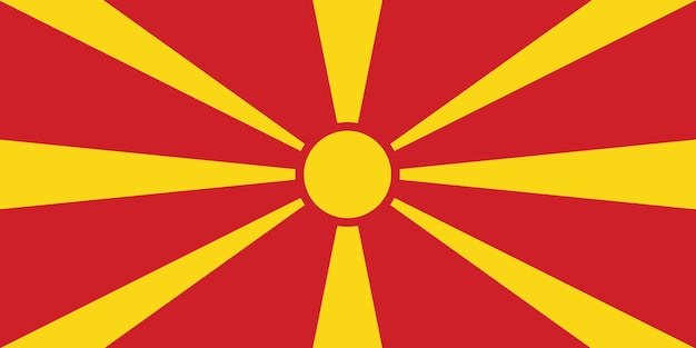 Photo flag of north macedonia north macedonia state symbol national symbol