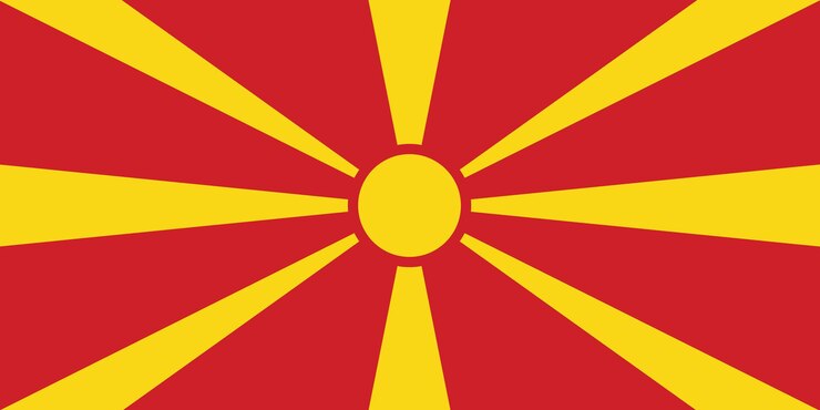 Photo flag of north macedonia north macedonia state symbol national symbol
