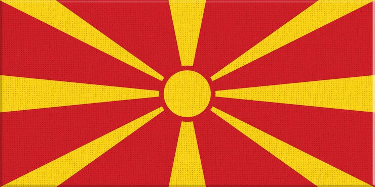Photo flag of north macedonia north macedonia state symbol national symbol