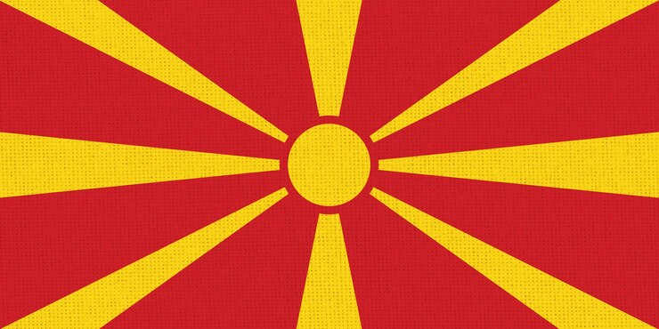 Photo flag of north macedonia north macedonia state symbol national symbol