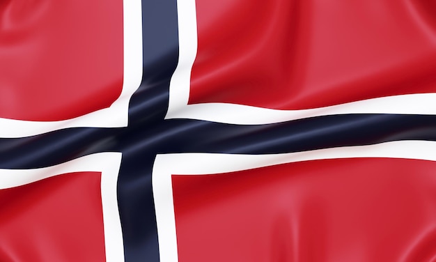 Flag of Norway 3d rendering