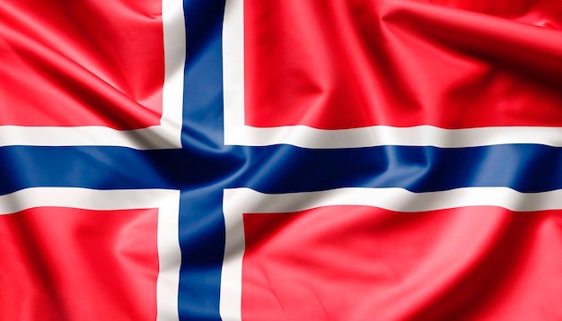 Flag of Norway with folds