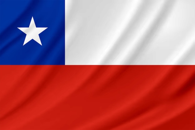 写真 チリの国旗が飛ぶ効果