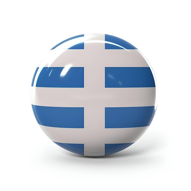 사진 흰색 격리 된 배경 3d 그림에 그리스의 국기