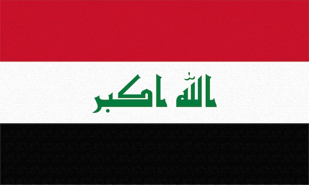 写真 風による波状効果を持つイラクの旗