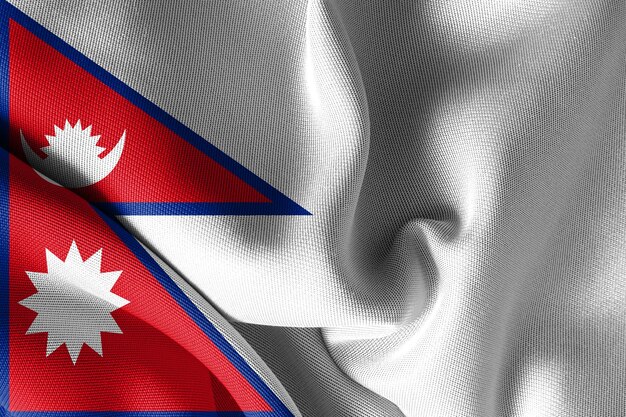 写真 ネパールの国旗は公式のシンボルとインシグニア愛国者背景国家祝賀