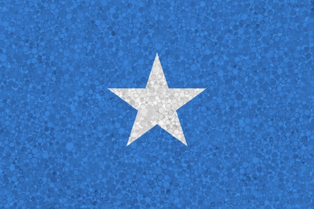 写真 発泡スチロールのテクスチャにソマリアの旗