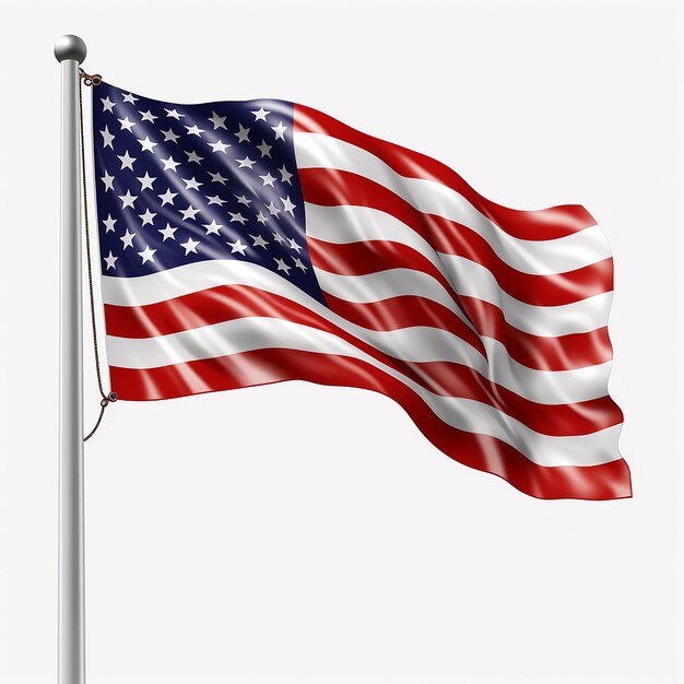 Фото Флаг соединенных штатов размахивает в ветре, генерируемом ии