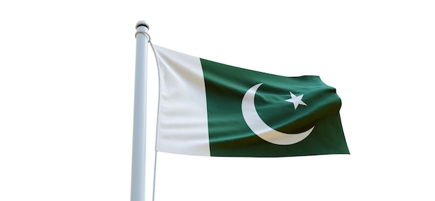 Flag of pakistan 3d Flag on a white background