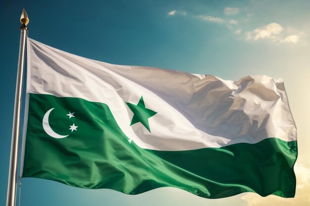 Photo flag pakistan pk 3d rendering