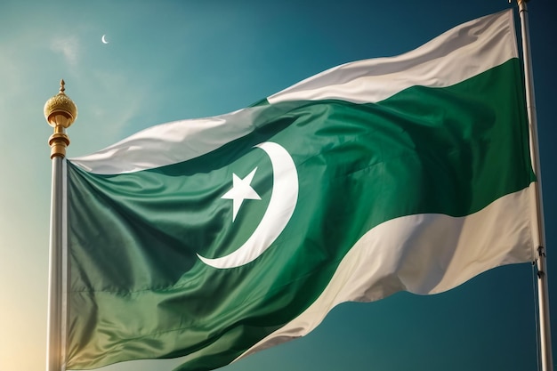 Flag pakistan pk 3d rendering