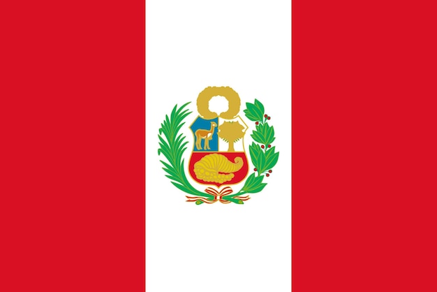 Foto bandiera della nazione bandiera del perù