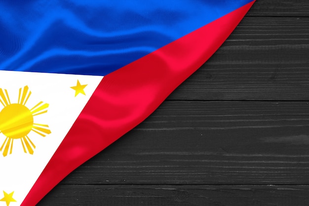 Photo flag of philippines copy space