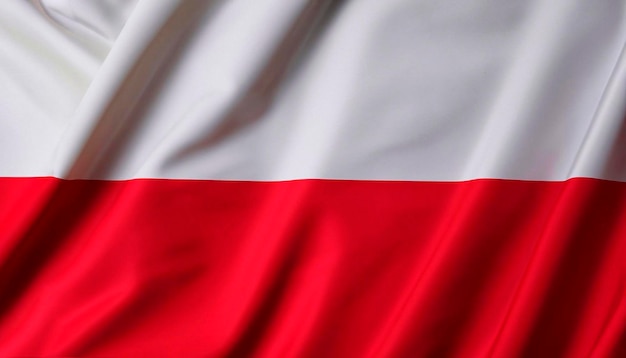 Flag of Poland with folds