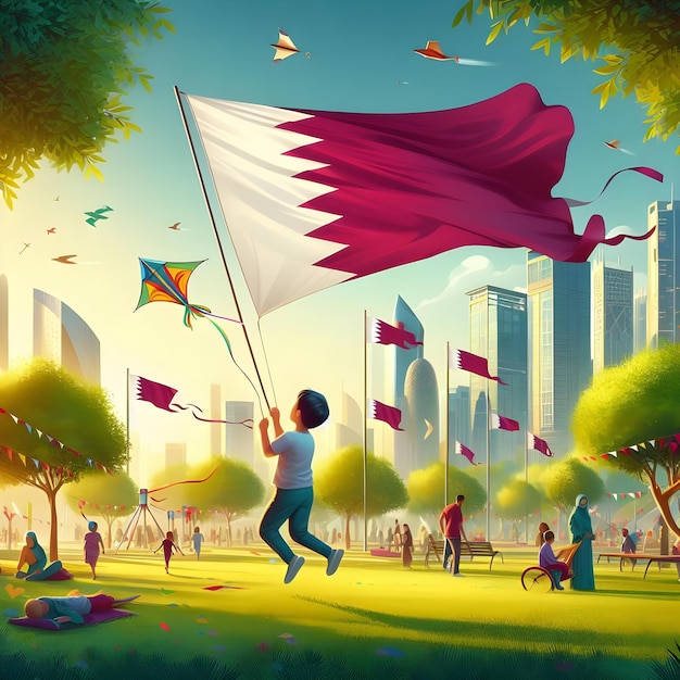 Photo flag of qatar