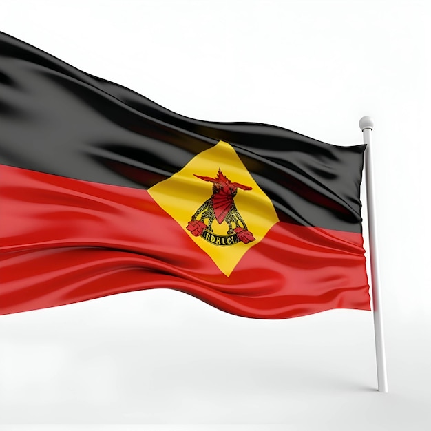 Photo flag of the republic of angola high resolution image 3d render