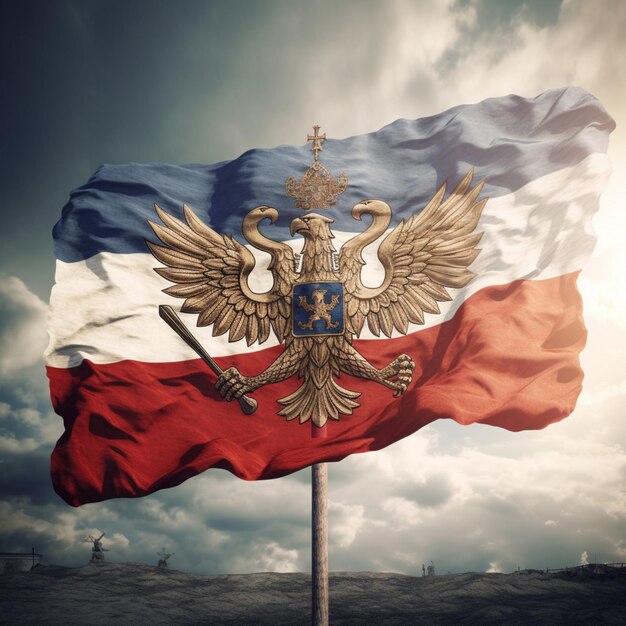 Photo flag of russia high quality 4k ultra