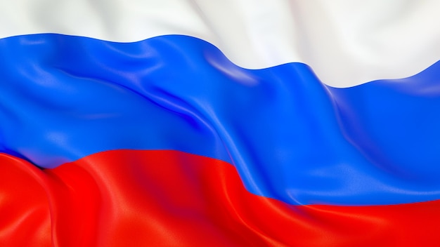 Flag of the Russian Federation flag of president Putin RF 3D rendering