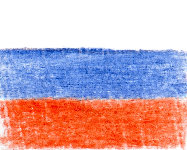 Photo flag of russian federation pencil drawing